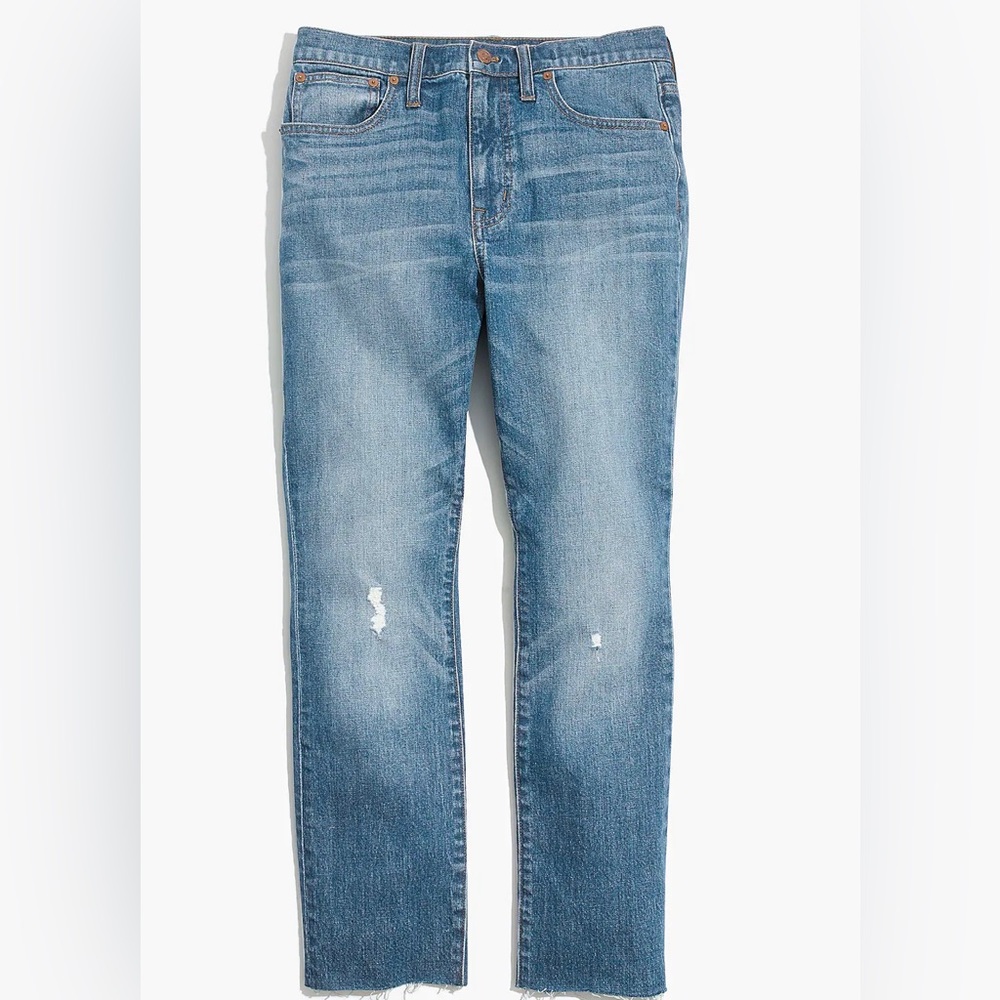 Madewell high rise slim crop boy Jean